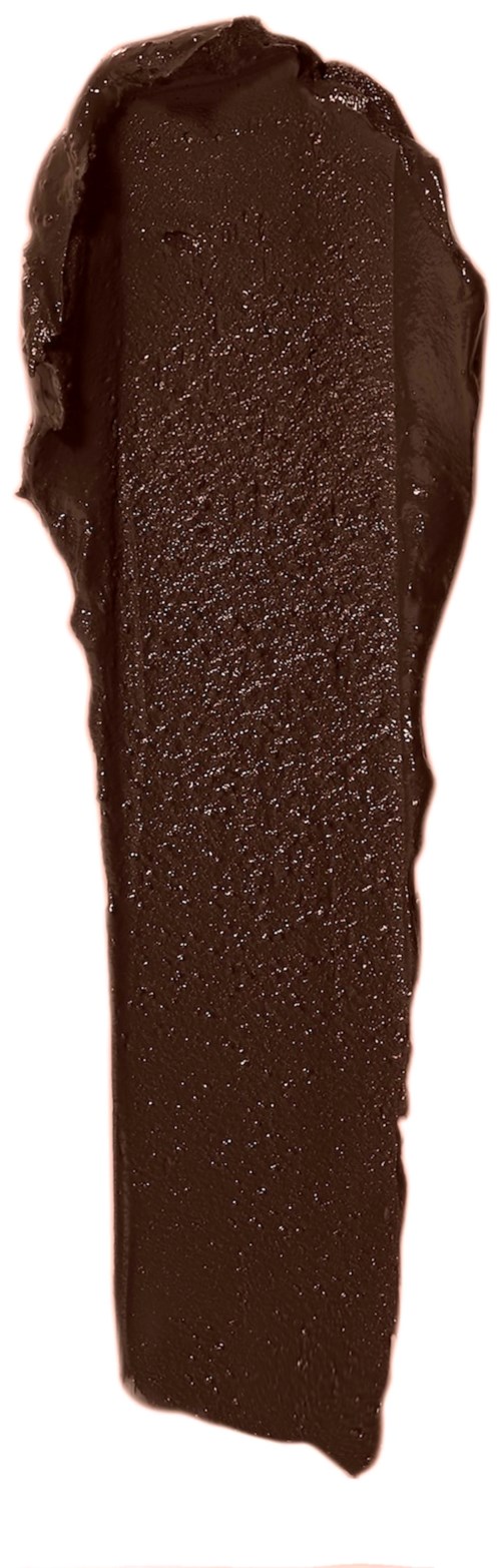 A large, dark brown, textured chocolate bar or spread. It looks thick and smooth with some uneven edges.