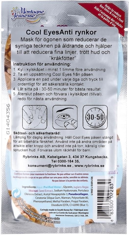 Montagne Jeunesse Cool Eyes Antiwrinkle Eye Gel Patches
