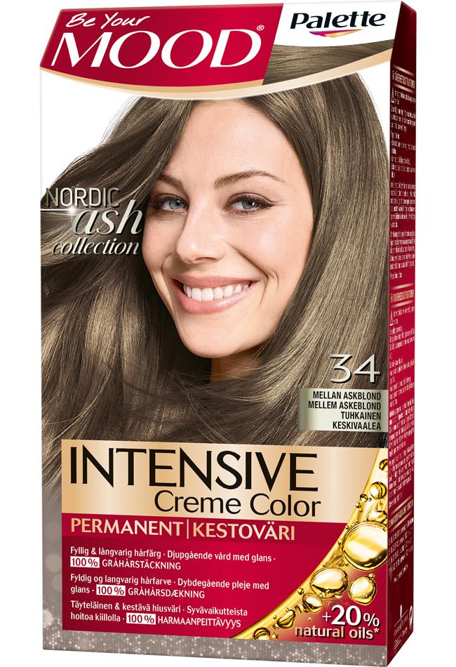 MOOD Hair Color 34 Medium Ash Blonde