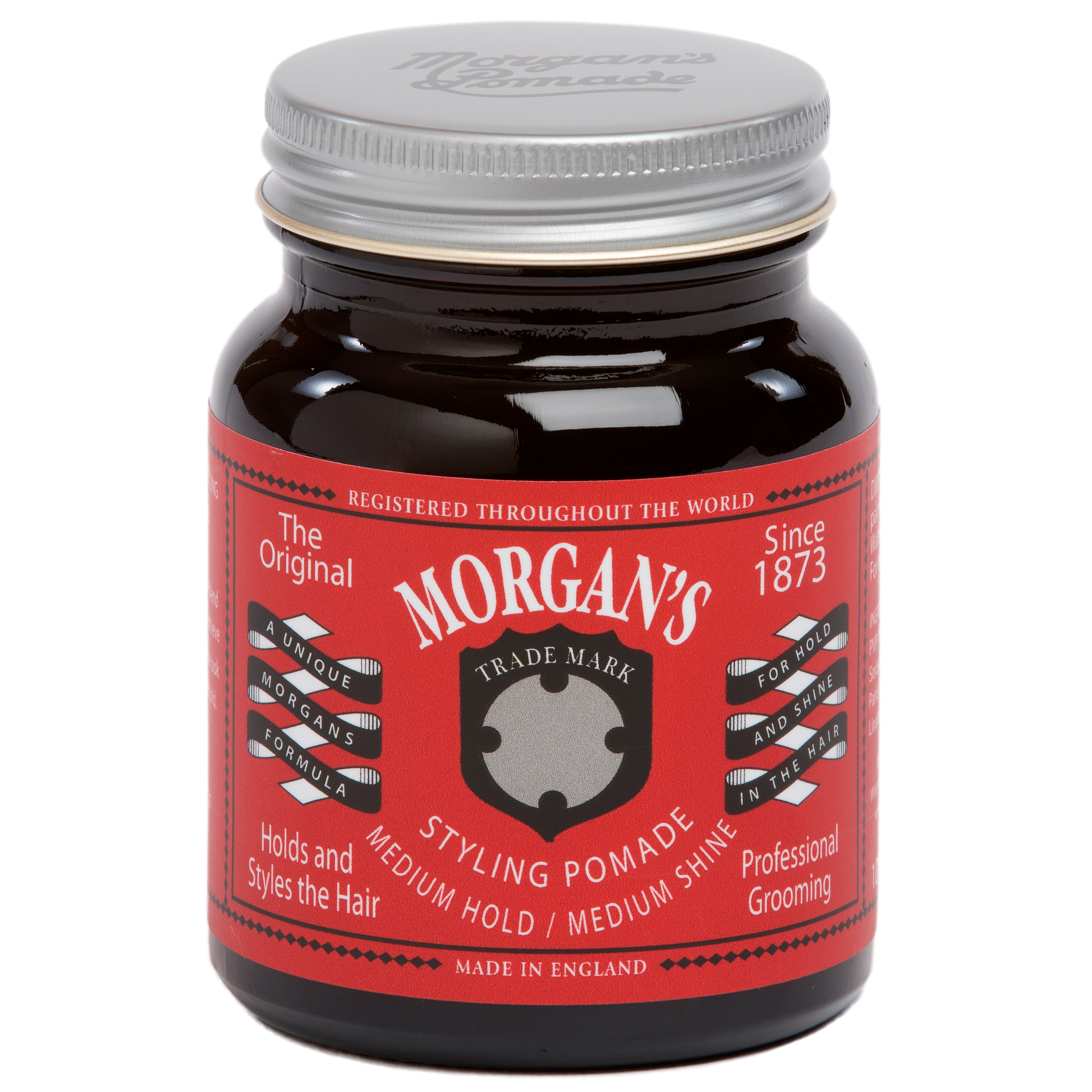 Läs mer om Morgans Pomade Styling Pomade Red Label - Medium Hold Medium Shine