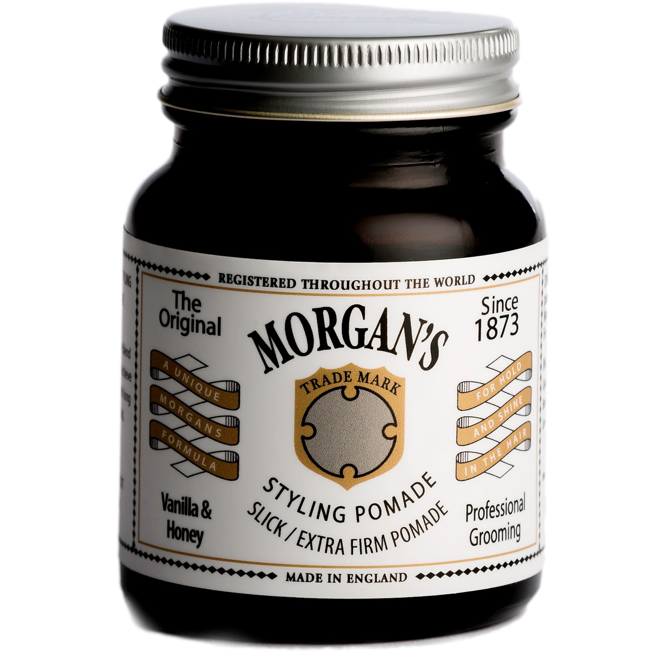 Läs mer om Morgans Pomade Styling Pomade Vanilla Honey - Slick Extra Firm Hold