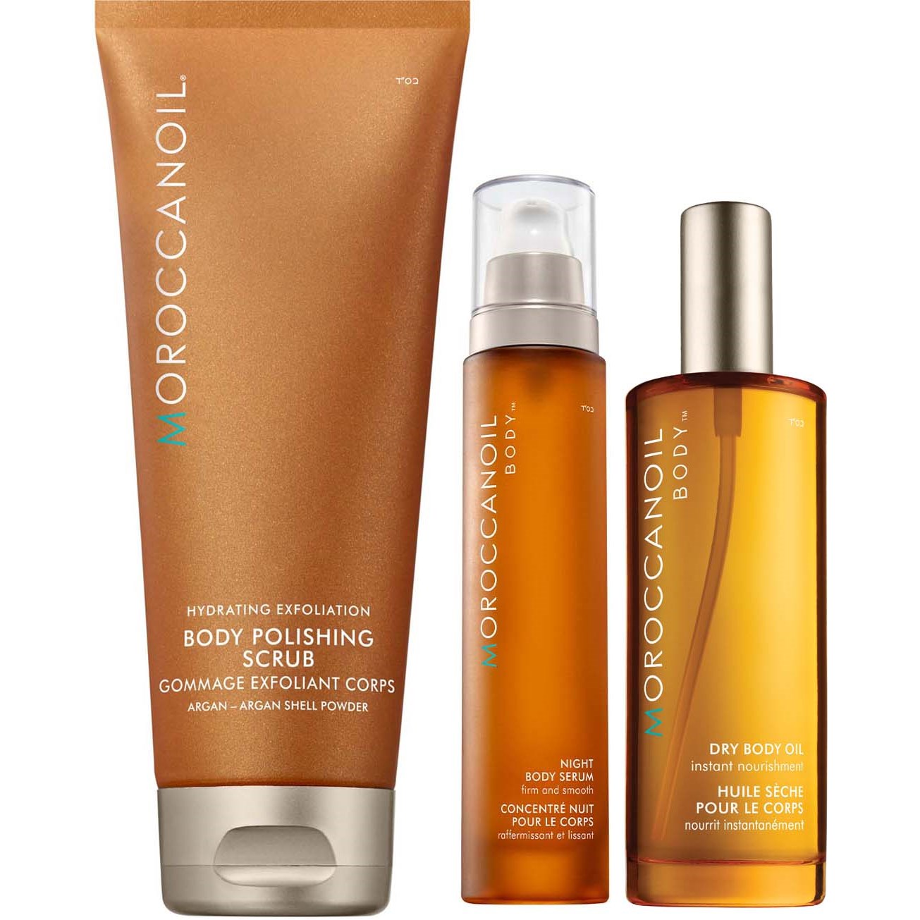 Moroccanoil Bundle Body Scrub 200 ml & Night Body Serum 100 ml &