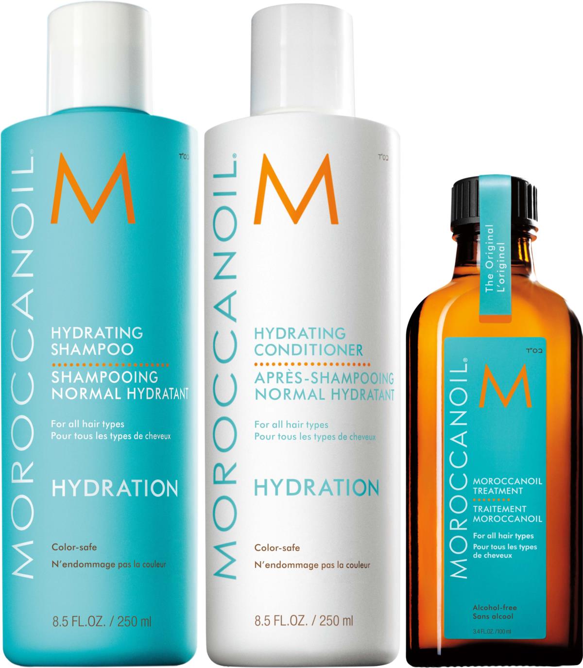 Moroccanoil Hydration Bundle Shampoo 250 ml & Conditioner 250 ml & Treatment Oil 100 ml
