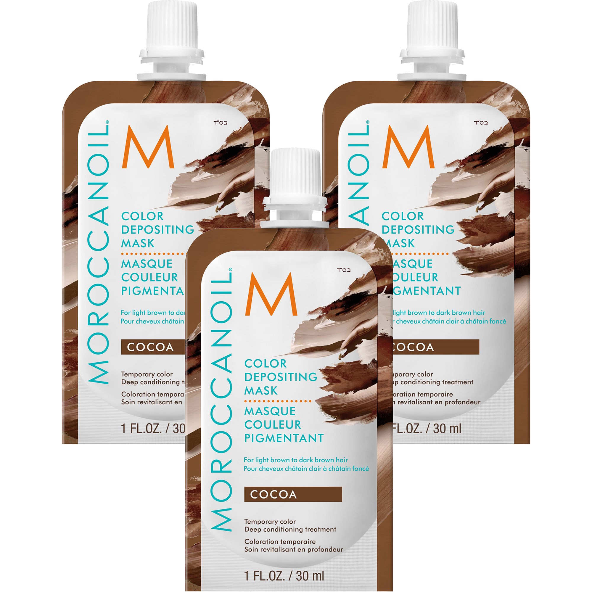 Läs mer om Moroccanoil Color Depositing Mask Cocoa 30 ml x 3