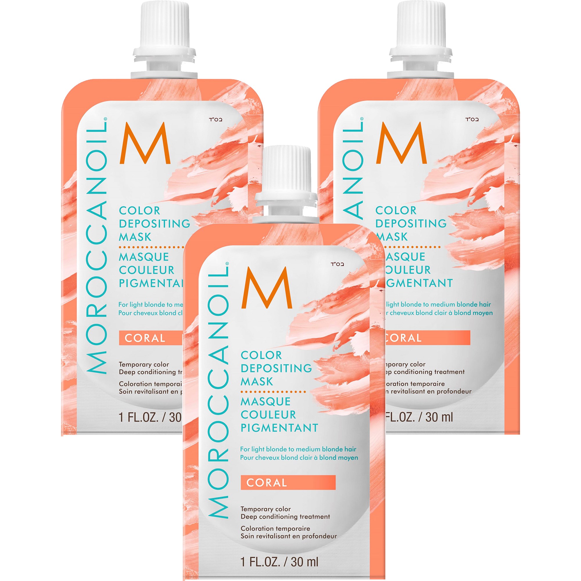 Moroccanoil Color Depositing Mask Coral 30 ml x 3