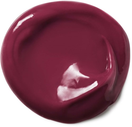 En rund klump med skinnende, mørk rosa farge og glatt overflate, ser ut som neglelakk eller maling.