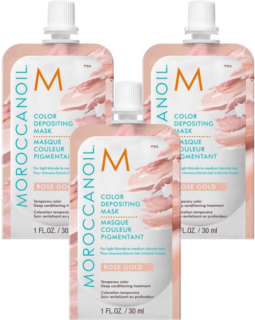 Moroccanoil Color Depositing Mask Rose Gold 30 ml x 3
