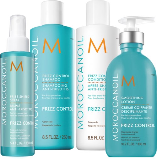 Moroccanoil Frizz Control Bundle Shampoo 250 ml & Conditioner 250 ml & Lotion 300 ml & Spray 160 ml