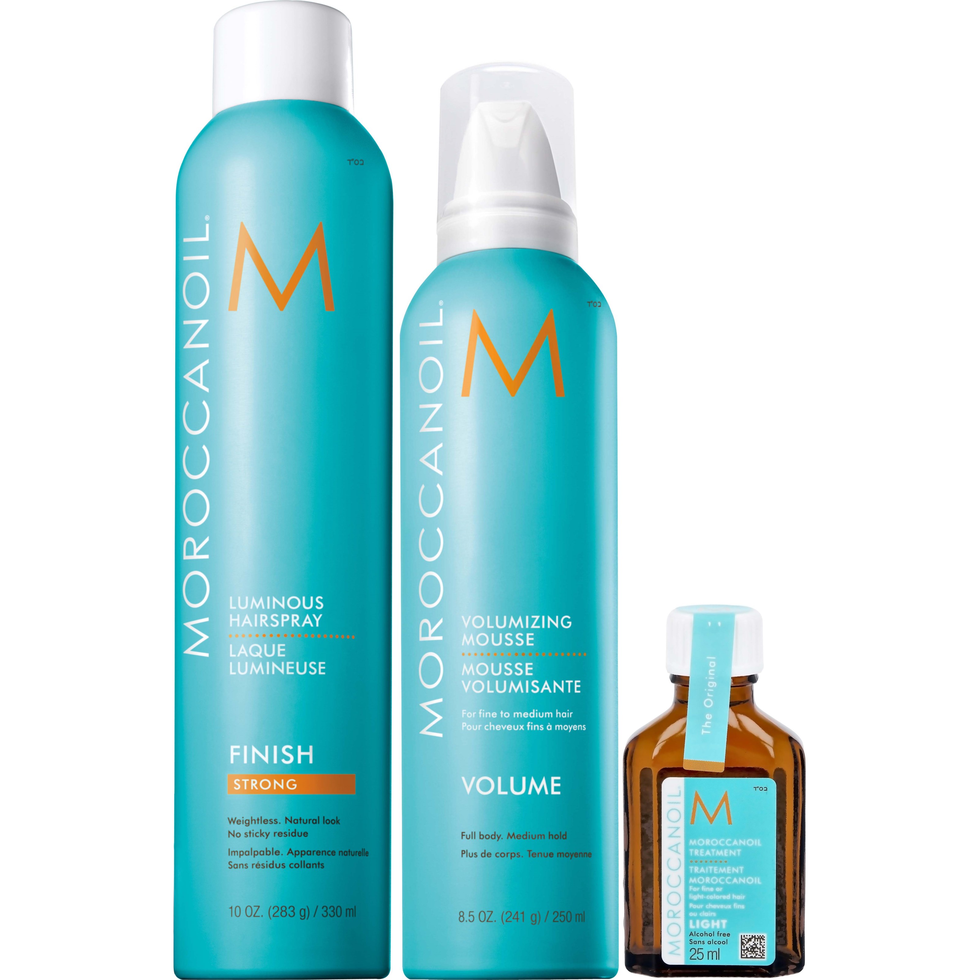 Moroccanoil Bundle Hairspray 330 ml & Volume Mousse 250 ml & Trea