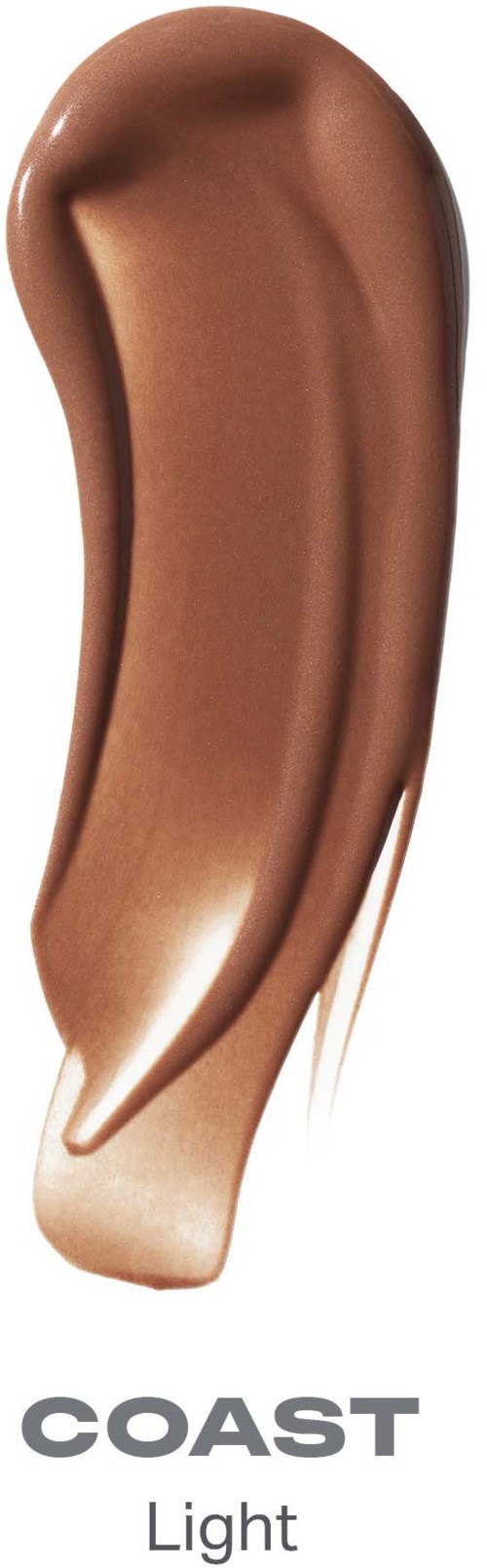 Swatch of light brown cream makeup with a smooth texture and slight shimmer.