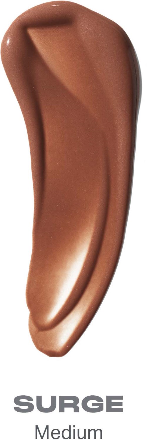 A swatch of medium-tone foundation with a smooth, creamy texture on a white background.