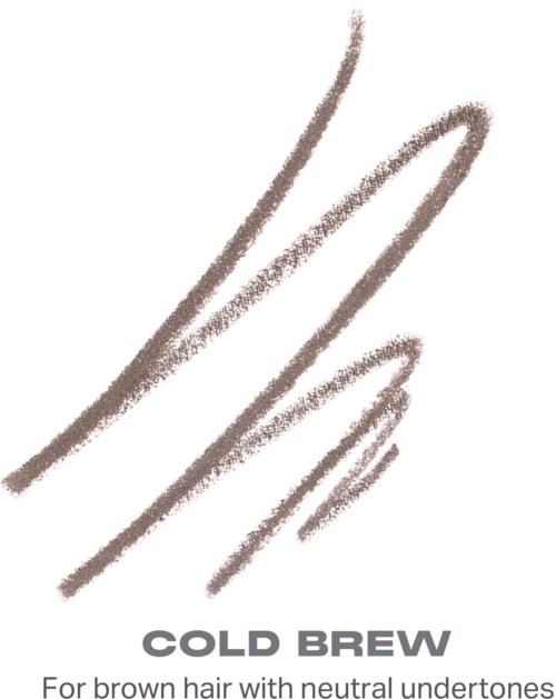 A logo with three brown lines and the text Cold Brew for brown hair with neutral undertones.