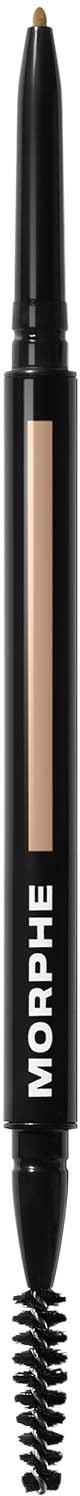 A dual-ended makeup pen with a brush on one side and a liquid product on the other.