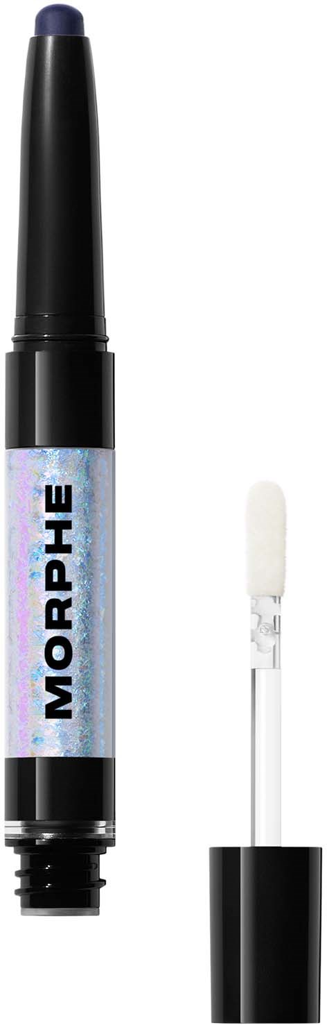 En svartvit makeuppenna med en tydlig applikator och en textetikett som säger Morphe.