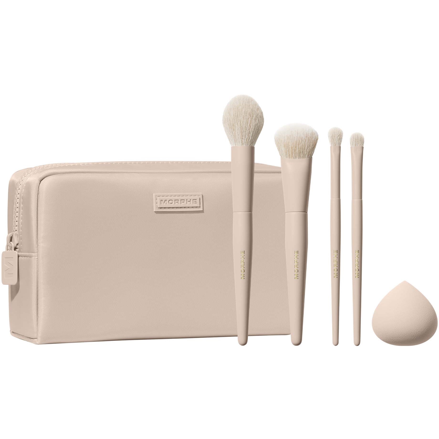 Morphe Oat Latte 5-Piece Face & Eye Brush Set