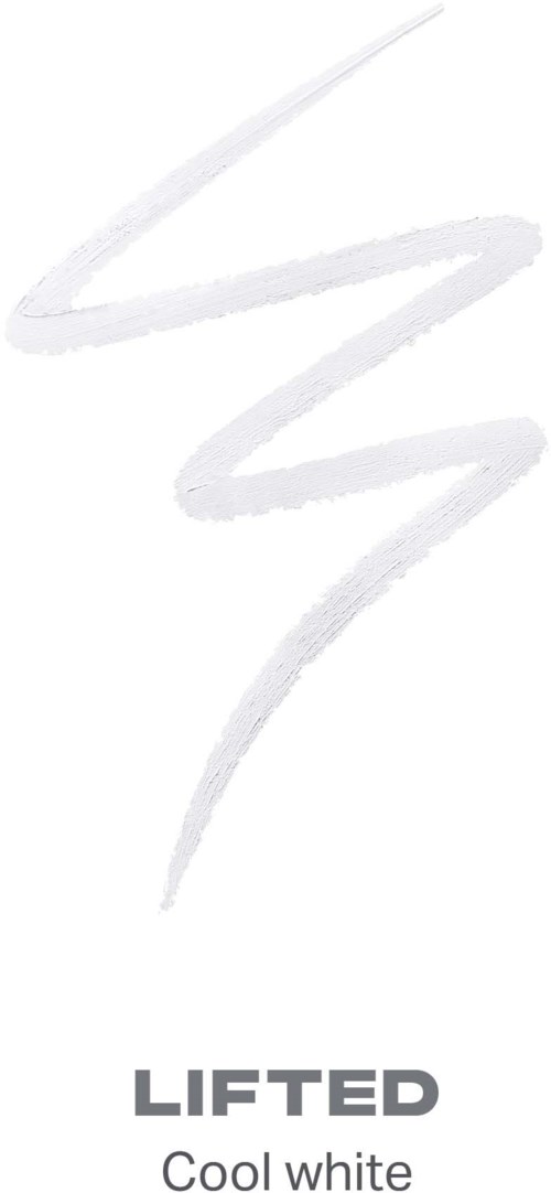 En vit kosmetikförpackning med orden LIFTED och frasen Cool white nedanför.