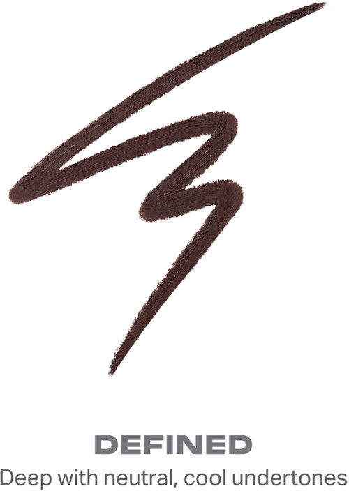 A stylized black signature with the word defined and description of cool neutral undertones.