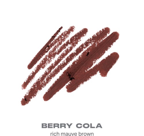 En läppstiftsmekan i rik mauvebrun med orden Berry Cola nedan.