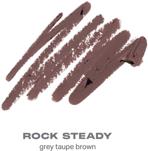 Swatch av färgen grå taupebrun med orden Rock Steady nedanför.
