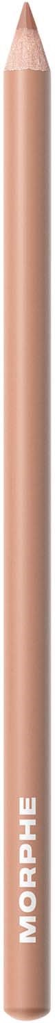 En ljusrosa makeup-penna med märket Morphe på, oförskuren och stående upprätt.