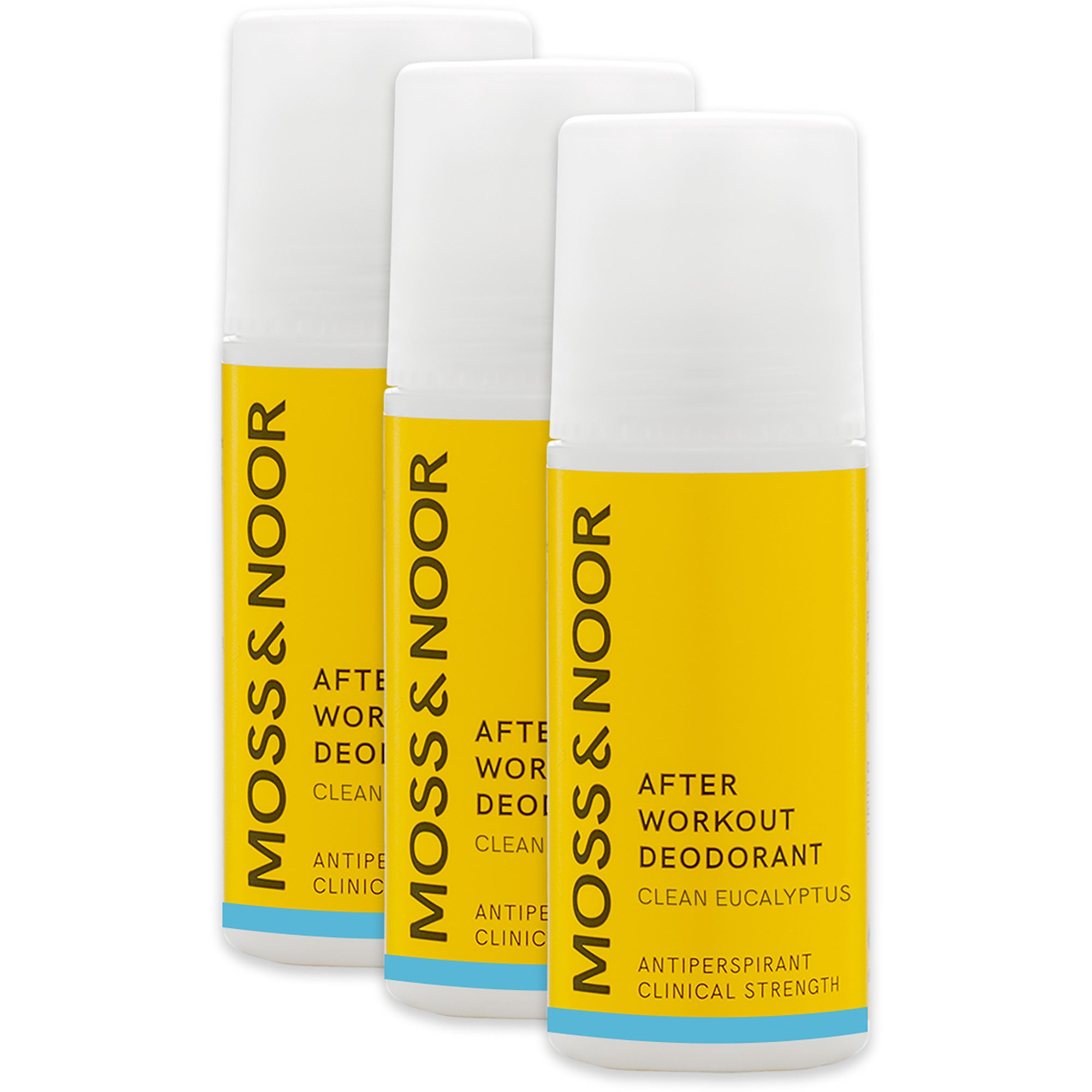 Moss & Noor After Workout Deodorant Clean Eucalyptus 3-pack