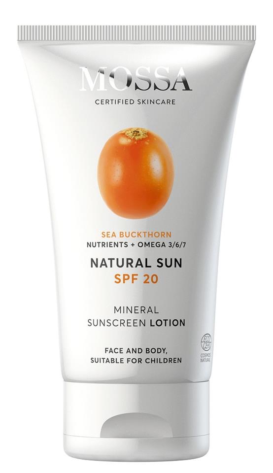 MOSSA Natural Sun SPF20 Mineral Sunscreen Lotion