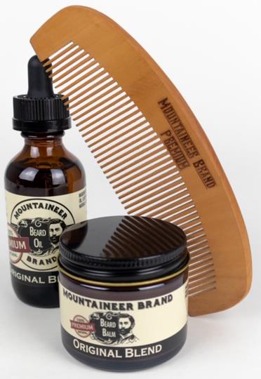 Mountaineer Brand Premium Original Blend Beard Oil & Balm Duo with Comb   