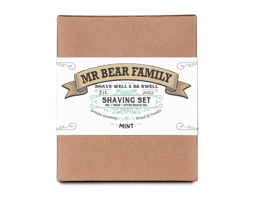 Mr Bear Family Shaving Set - Mint