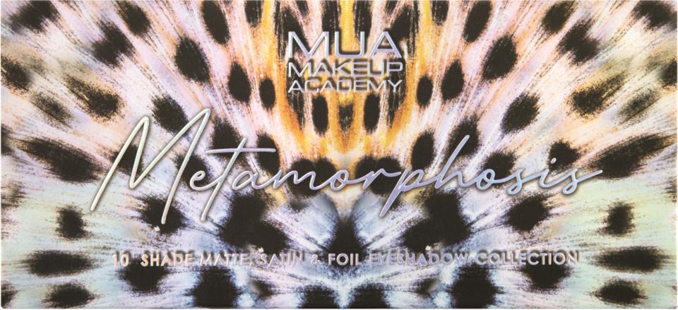 MUA Make Up Academy 10 Shade Paper Eyeshadow Palette Metamorphosis