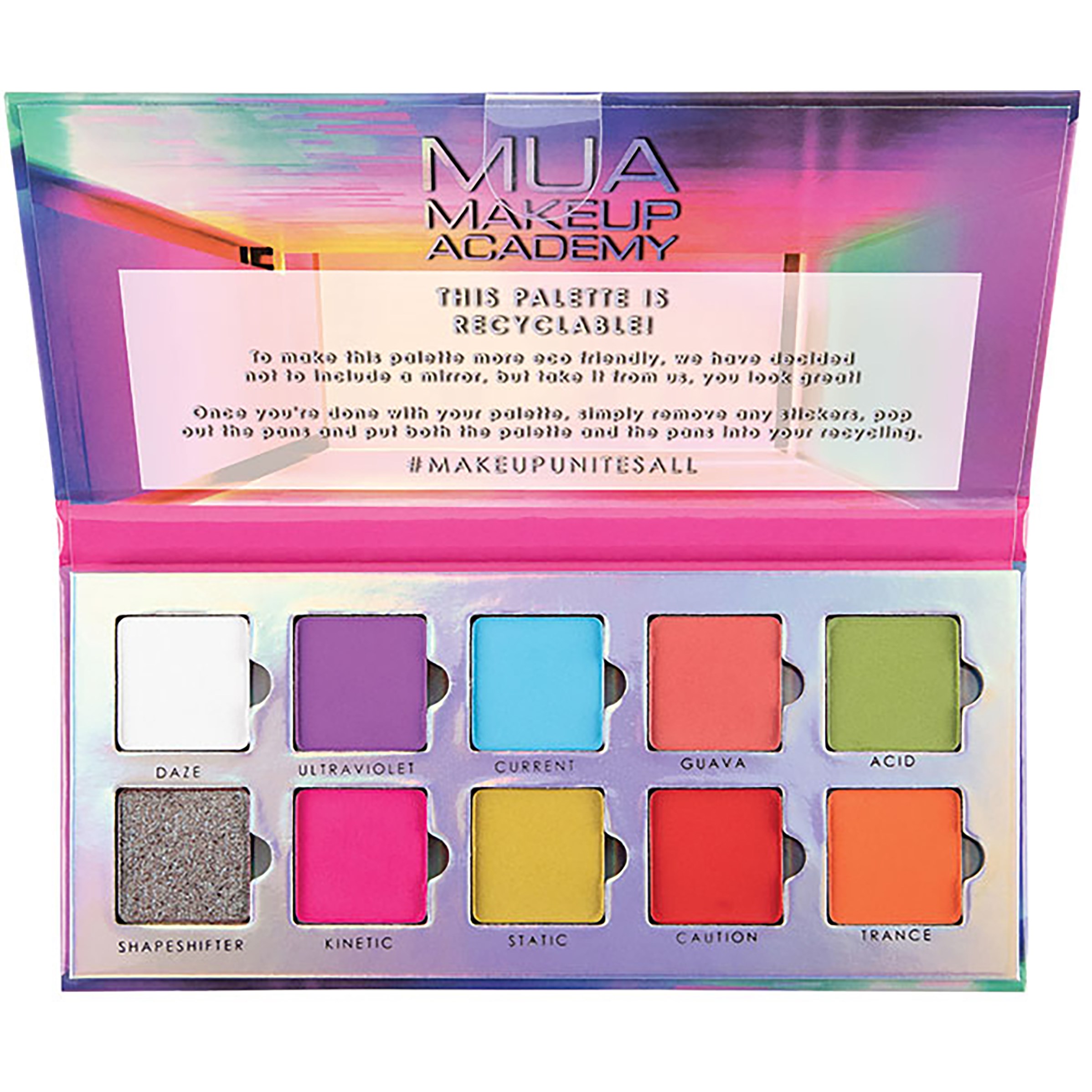 Läs mer om MUA Makeup Academy Eyeshadow Palette 10 Shades Neon Lights