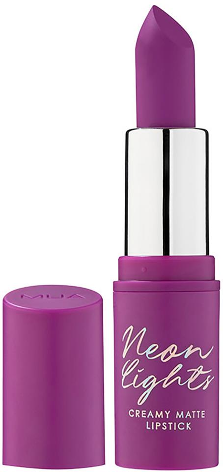 MUA Make Up Academy Neon Creamy Matte Lipstick Ultraviolet