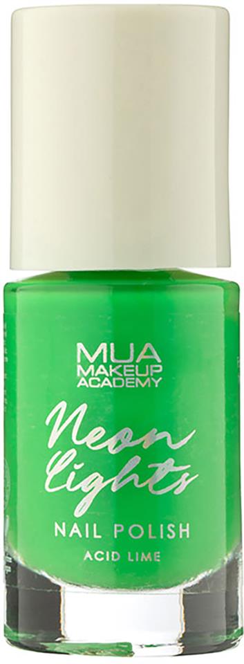 MUA Make Up Academy Neon Lights Longwear Nail Polish Acid Lime