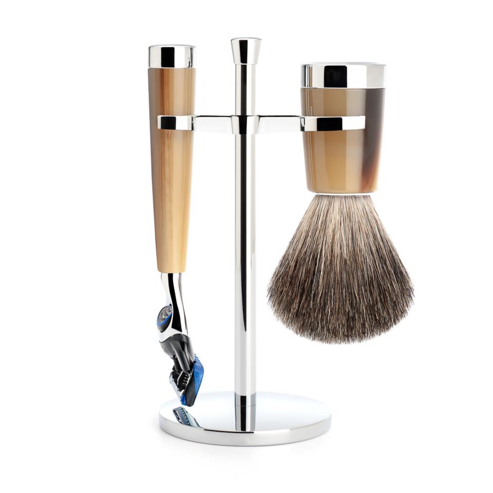 Mühle LISCIO Shaving Set Recin Horn Fusion Pure Badger