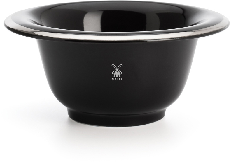 Mühle Porcelain Shaving Bowl Platinum Rim Black | lyko.com