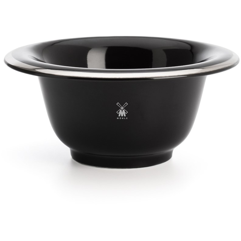 Mühle Porcelain Shaving Bowl Platinum Rim Black billede
