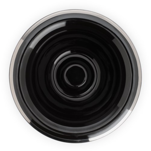 Mühle Porcelain Shaving Bowl Platinum Rim Black