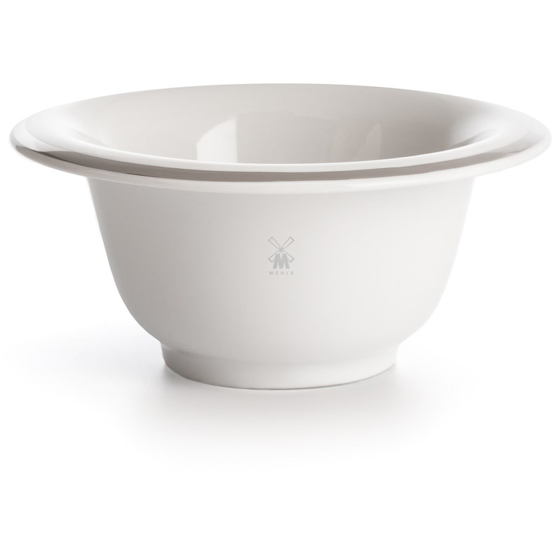 Läs mer om Mühle Porcelain Shaving Bowl Platinum Rim White