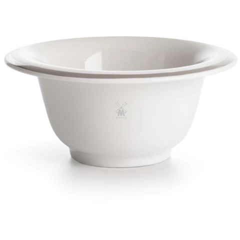 Mühle Porcelain Shaving Bowl Platinum Rim White, vit från Mühle