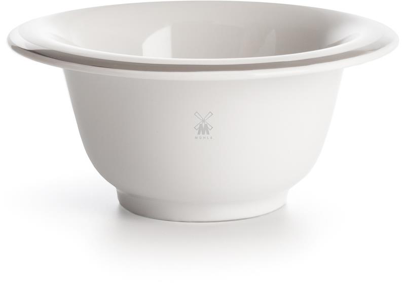 Mühle Porcelain Shaving Bowl Platinum Rim White