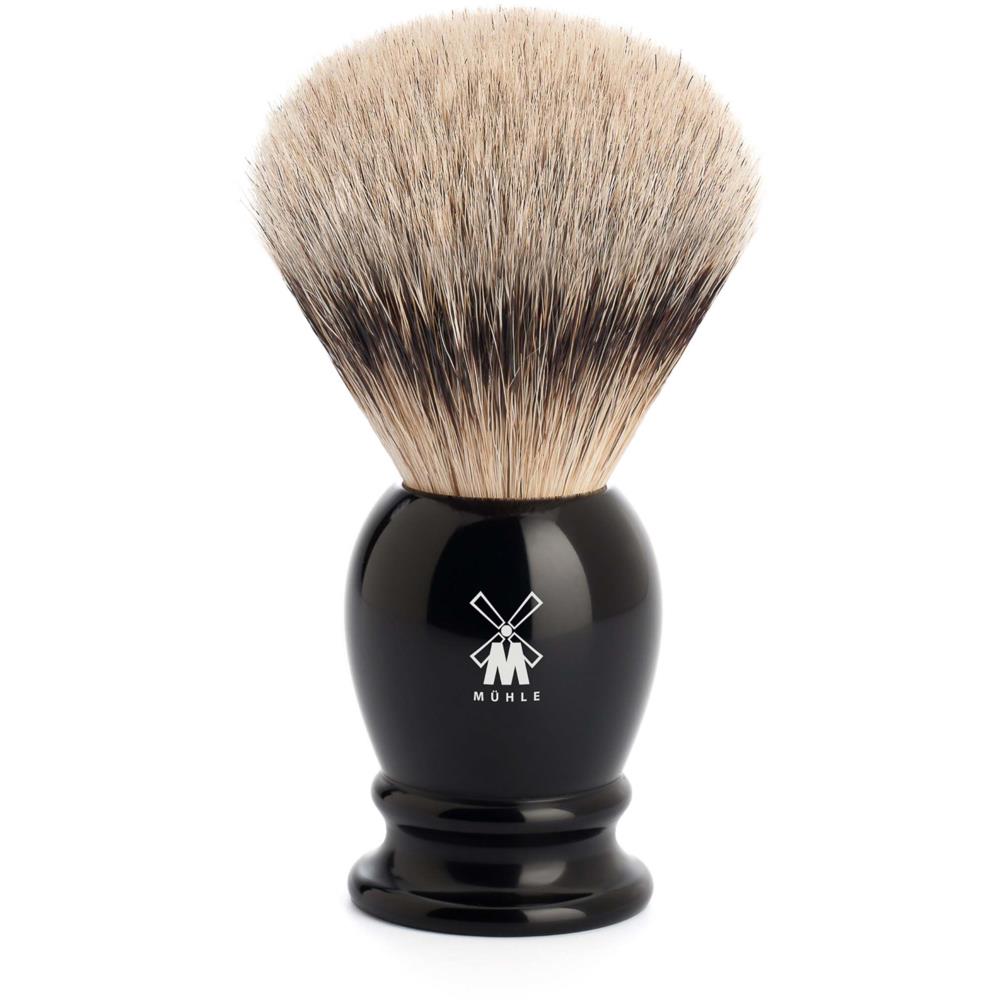 Mühle Rakborste Silvertip Badger Classic Resin Black-L
