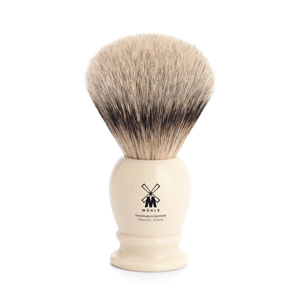 Mühle Rakborste Silvertip Badger Classic Resin Ivory-L