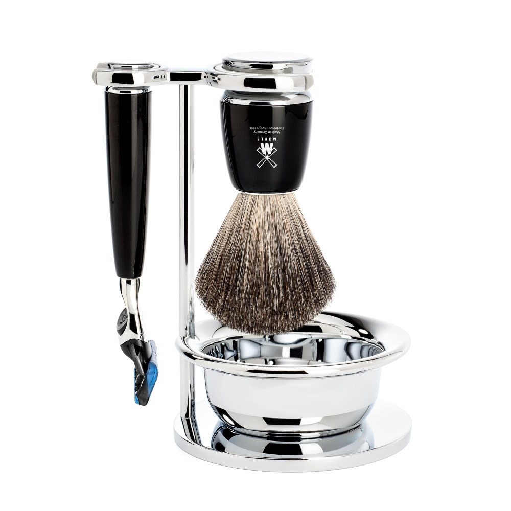 Mühle Rytmo Set Razor Fusion™ + Shaving Brush + Bowl High-grade Resin