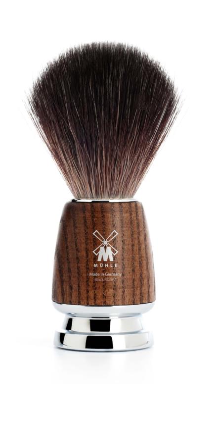 Mühle Rytmo Shaving Brush Ash Steamed Synthetic Black Fibre