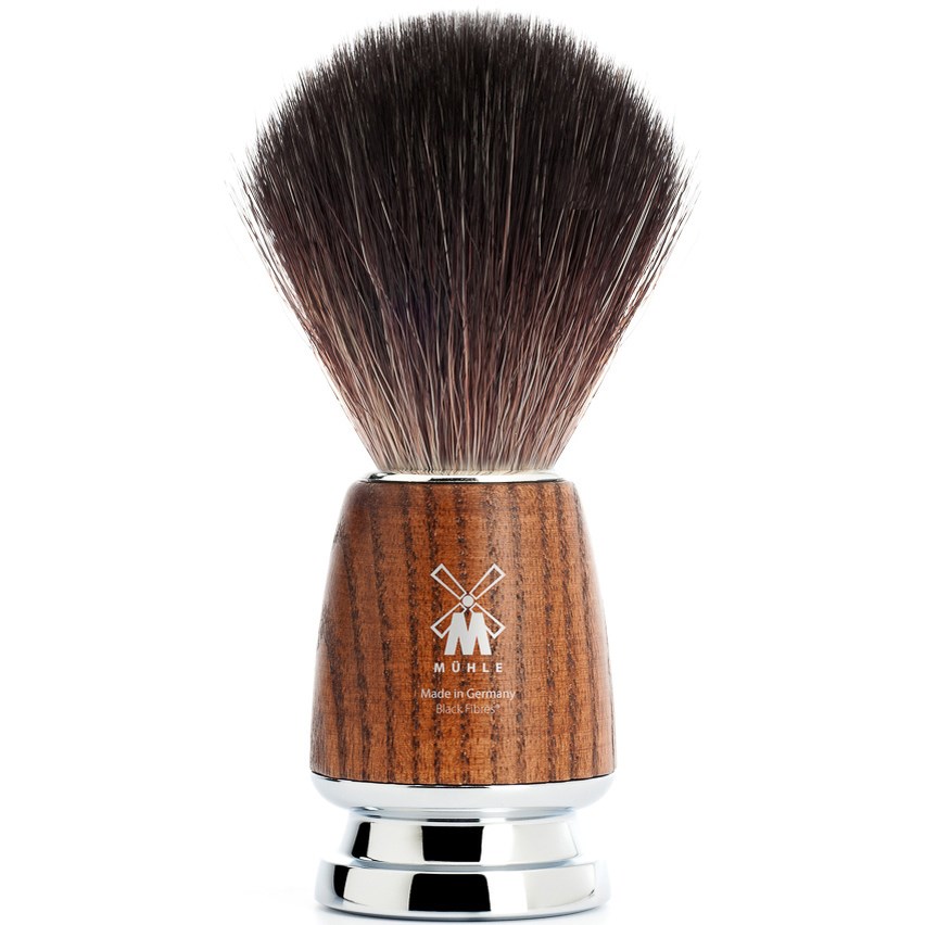 Mühle Rytmo Shaving Brush Ash Steamed Synthetic Black Fibre billede