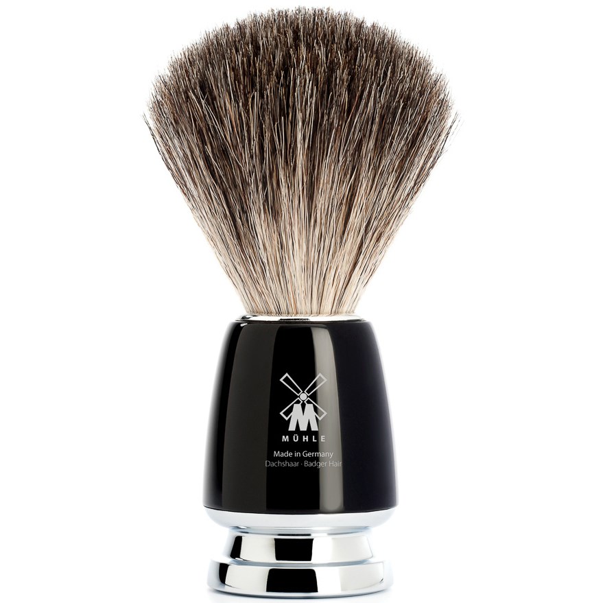 Läs mer om Mühle Rytmo Shaving Brush High-Grade Resin Black Pure Badger