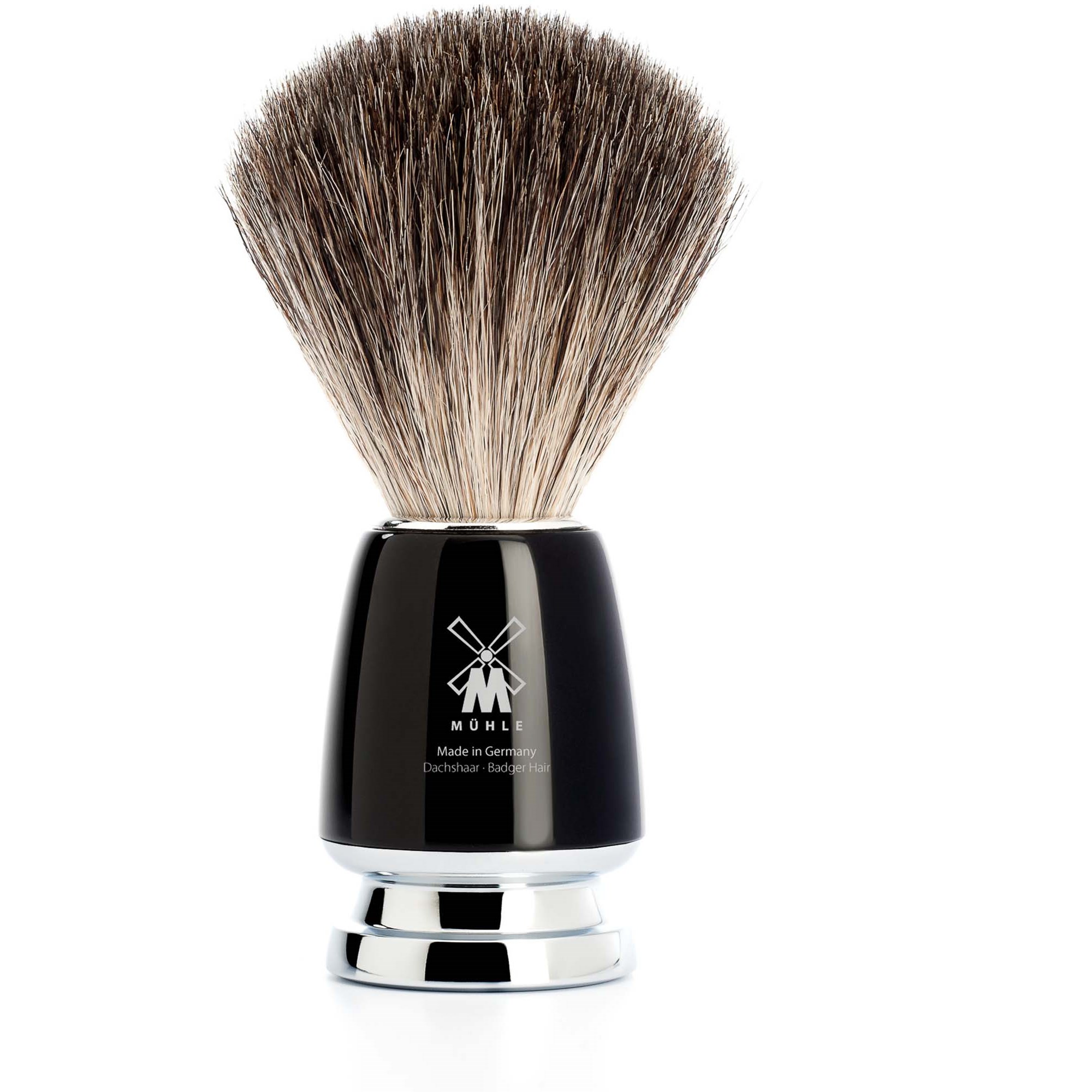 Mühle Mühle Rytmo Shaving Brush High-Grade Resin Black Pure Badger parfym
