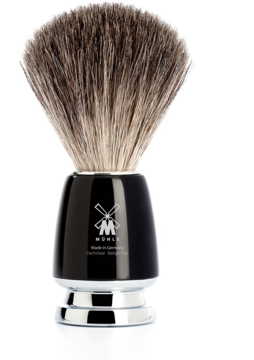Mühle Rytmo Shaving Brush High-Grade Resin Black Pure Badger