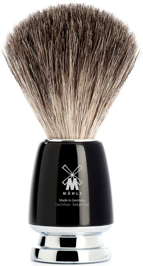 Mühle Rytmo Shaving Brush High-Grade Resin Black Pure Badger