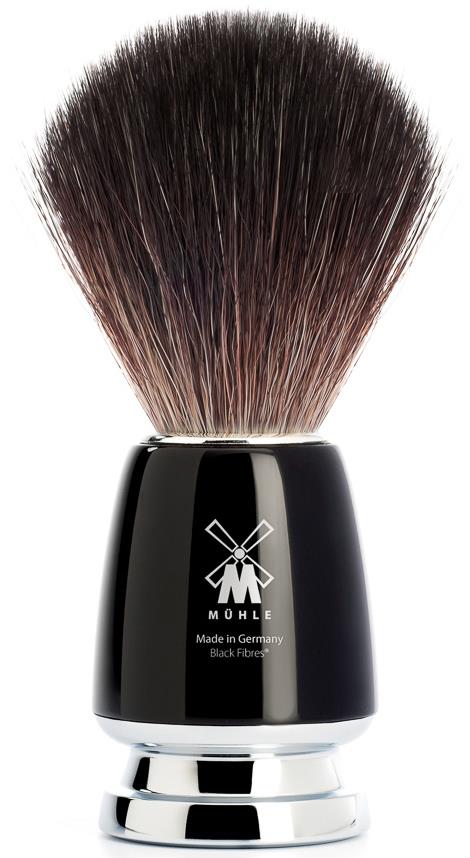 Mühle Rytmo Shaving Brush High-Grade Resin Black Synthetic Black Fibre