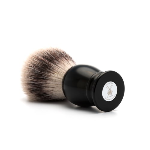 Mühle Syntetisk Barberkost Classic Resin Black Silvertip Fibre-L
